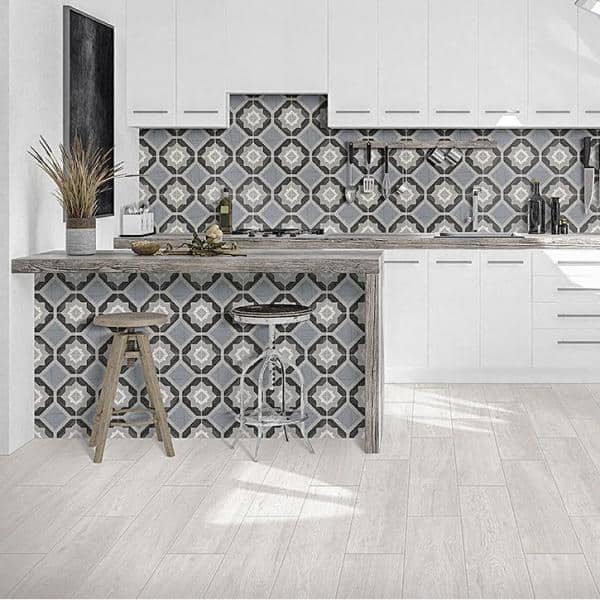 Ventura Starwood 8" x 8" Multicolor Matte Porcelain Tile