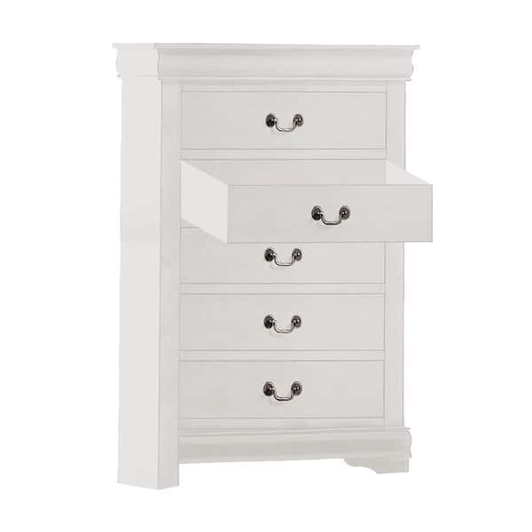  Acme Louis Philippe III Chest in White : Home & Kitchen