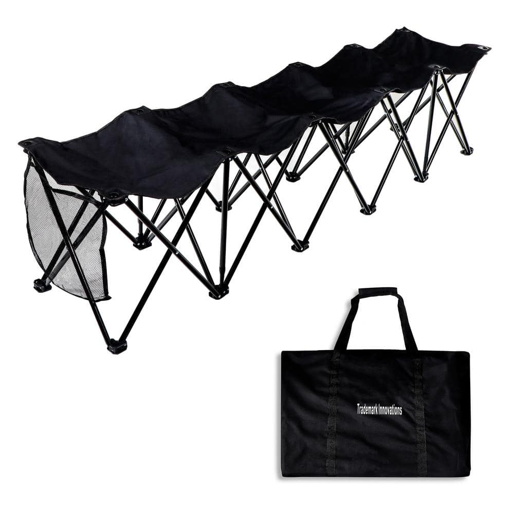 Trademark Innovations Portable 5-Seater Folding Team Sports Sideline ...