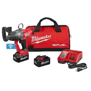 M18 FUEL ONE-KEY 18V Lithium-Ion Brushless Cordless 1 in. Impact Wrench with Friction Ring and Two 8.0 Ah Batteries