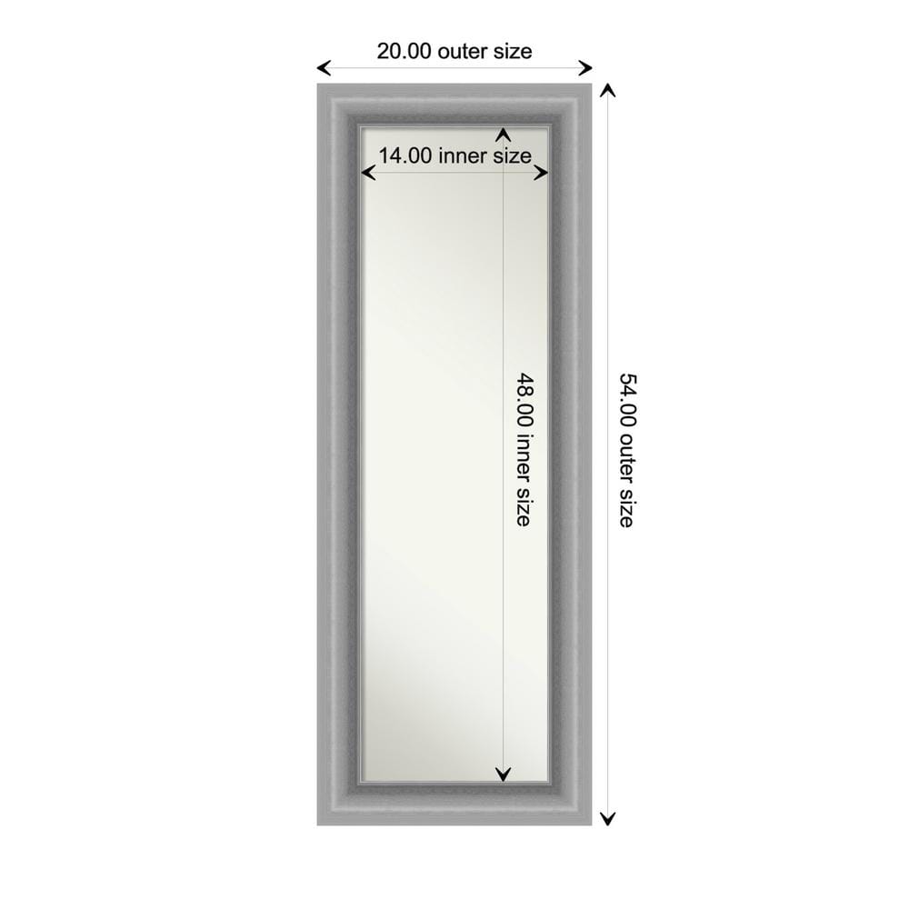 Peak Polished Nickel Full-Length Wood Mirror