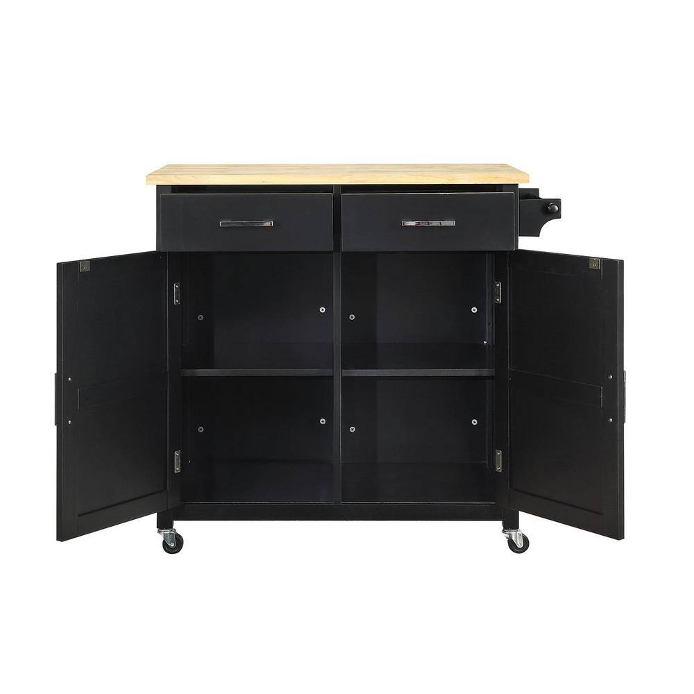 Macie Black Small Kitchen Cart - thumbnail 7