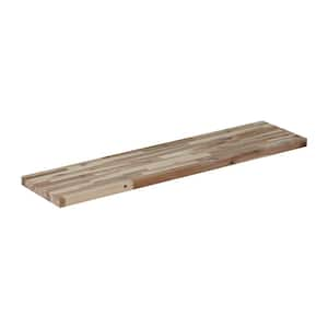 Solid Wood Butcher Block Shelf 24 in. W X 12in. D X 1.5in. H in Unfinished Acacia