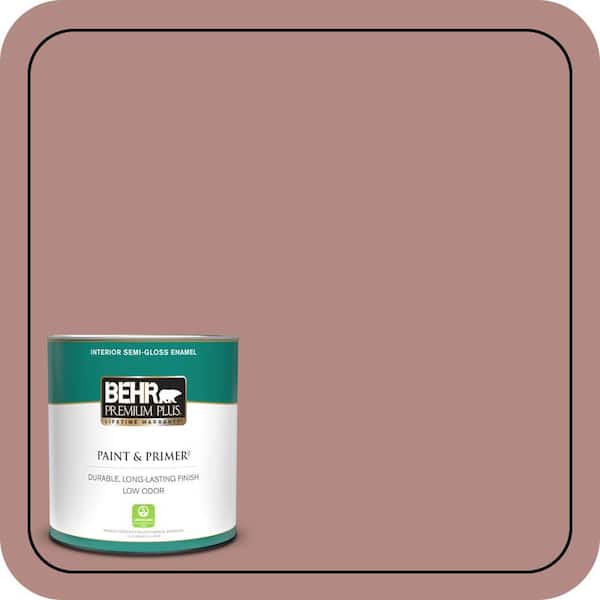 BEHR PREMIUM PLUS 1 qt. #190F-4 Warm Comfort Semi-Gloss Enamel Low Odor Interior Paint & Primer