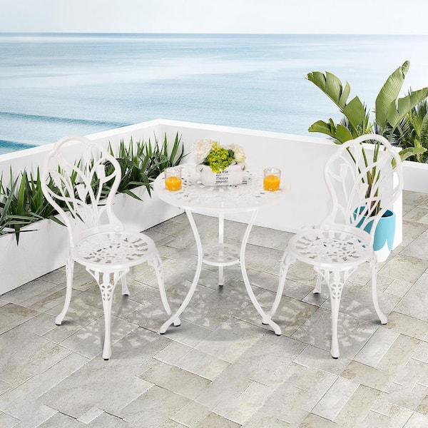 White tulip 2024 bistro table