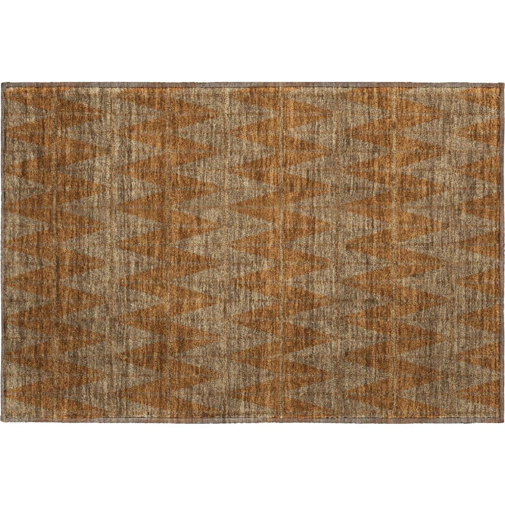 Mayfield Premium Machine Washable Abstract AMF2415 Paprika 2 ft. x 3 ft. Accent Rug price history on PriceWatchPro