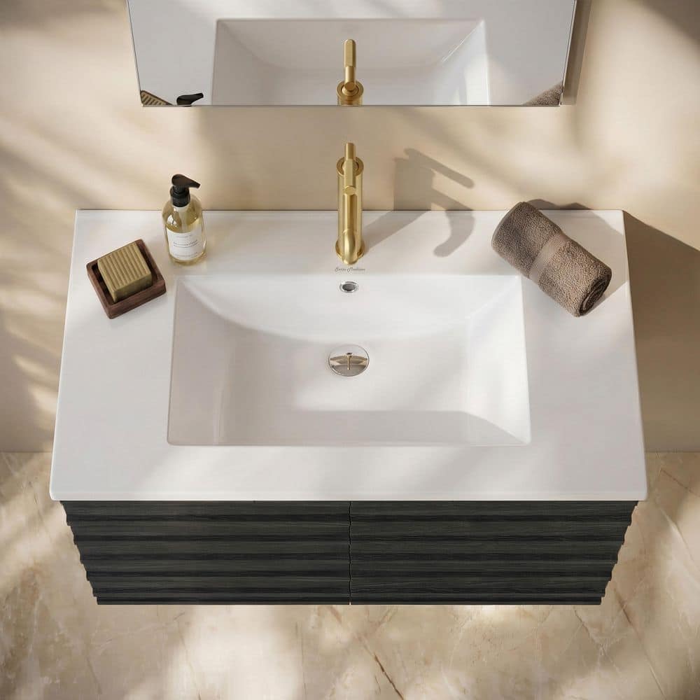 Swiss Madison 30 in. W x 18 in. D Ceramic Vanity Top in Glossy