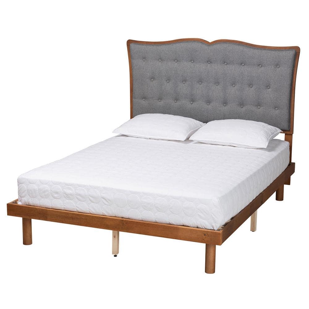 Baxton Studio Elitia Gray Wood Frame King Platform Bed