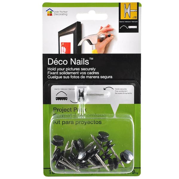 Under The Roof Decorating 18-Piece Large Head Deco Nails Project Pack