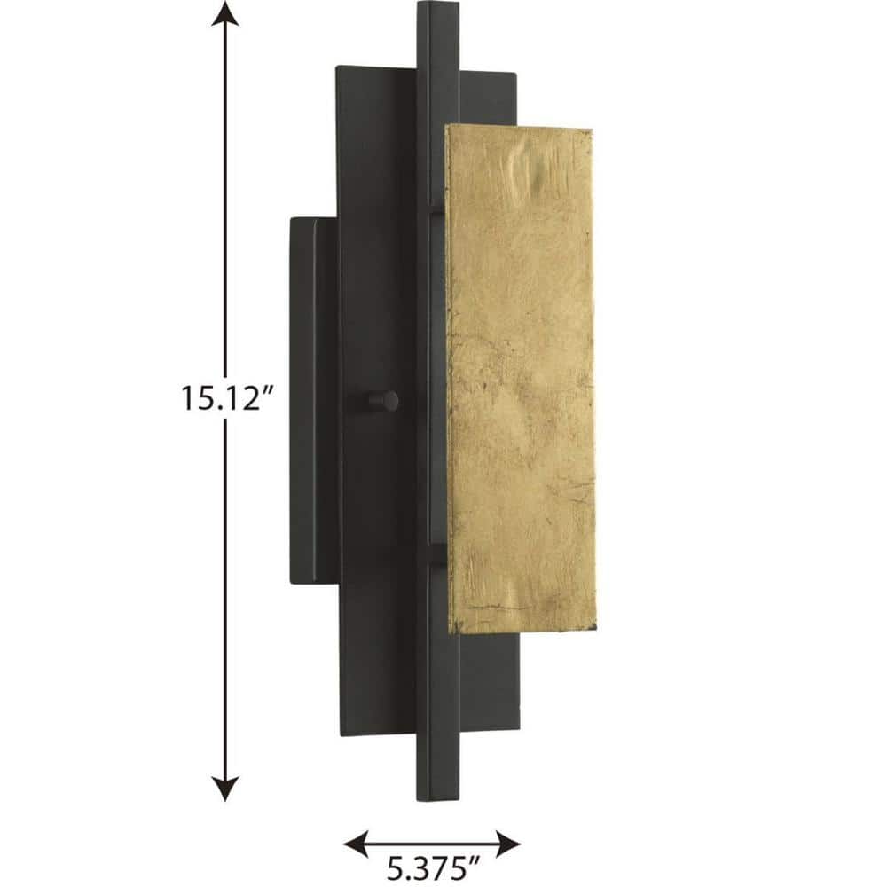 Lowery Black and Gold Iron Wall Sconce
