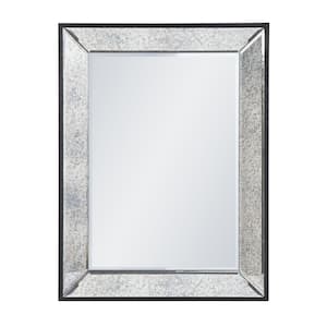 Lentmore 23.5 in. W x 31.5 in. H Rectangle MDF Glam Framed Black Decorative Wall Mounted Mirrors