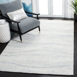 Metro Light Blue/Ivory 5 ft. x 8 ft. Abstract Waves Area Rug