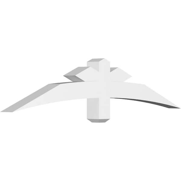 Ekena Millwork Alberta 60 in. W x 12.5 in. H x 4 in. D Signature Polyurethane Bracket