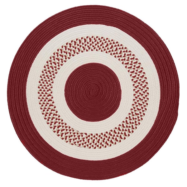 Home Decorators Collection Spiral II Sangrita 10 ft. x 10 ft. Round Indoor/Outdoor Patio Area Rug