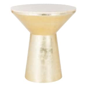 Fae 20.1 in. W Pink Champagne and Gold Side Table