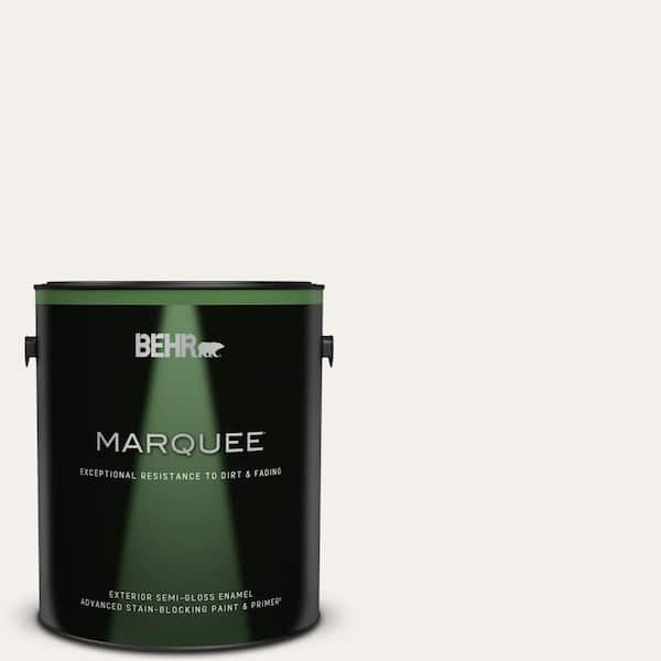 BEHR MARQUEE 1 gal. Home Decorators Collection #HDC-MD-06 Nano White Semi-Gloss Enamel Exterior Paint & Primer