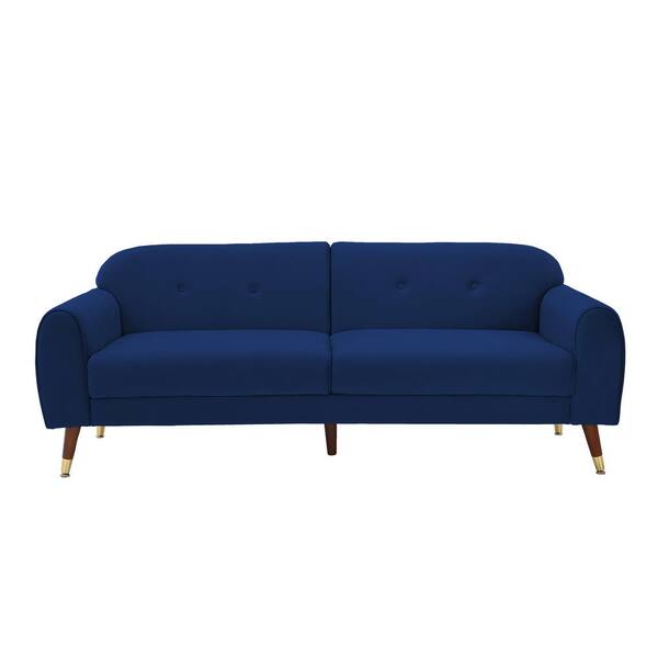 navy blue velvet 2 seater sofa