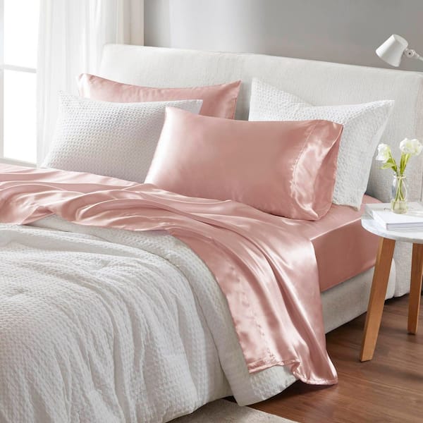 Satin 6-Piece Polyester Wrinkle-Free Luxurious Sheet Set