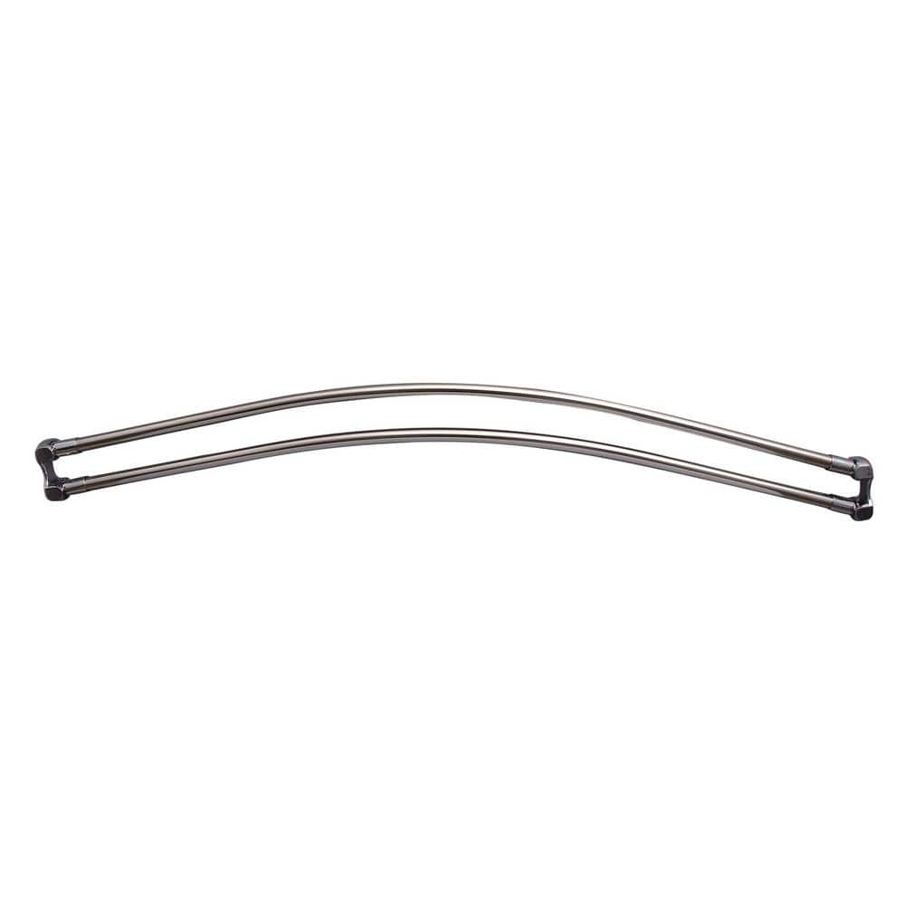 66" Polished Chrome Double Curved Shower Curtain Rod