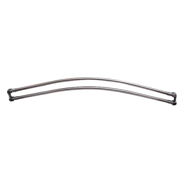 Barclay Products 66 in. Aluminum Curved Double Shower Rod in Polished Chrome