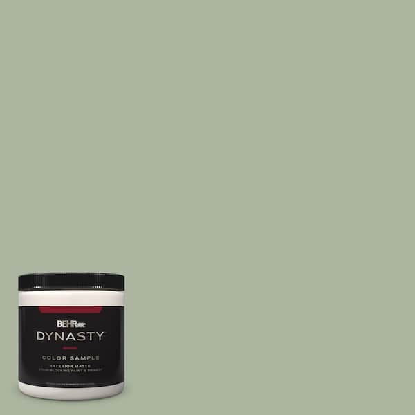 BEHR DYNASTY 8 oz. #430E-3 Laurel Mist Matte Stain-Blocking Interior/Exterior Paint & Primer Sample