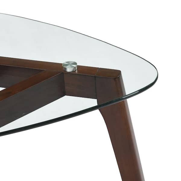 Glass triangle dining table hot sale