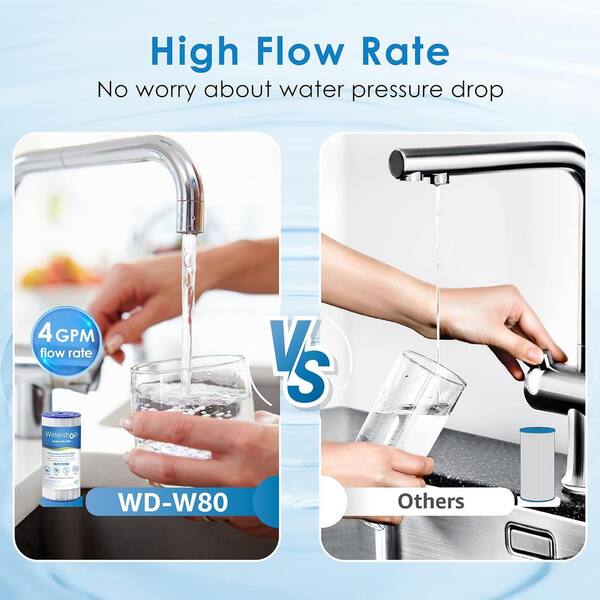 Waterdrop 5 Micron Whole House Water Filter 3-Pack | 10x4.5 Inch Sediment Filter Replacement