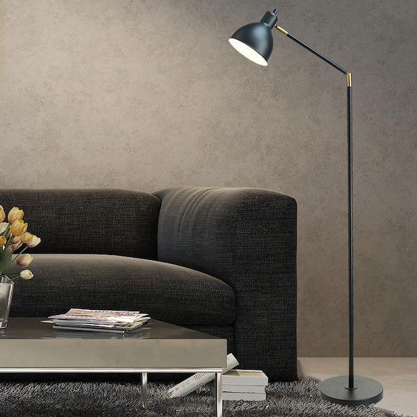 Cresswell 54.5 in. Articulating Floor Lamp with Antique Cresswell 54.5 in. Articulating Floor Lamp with Antique