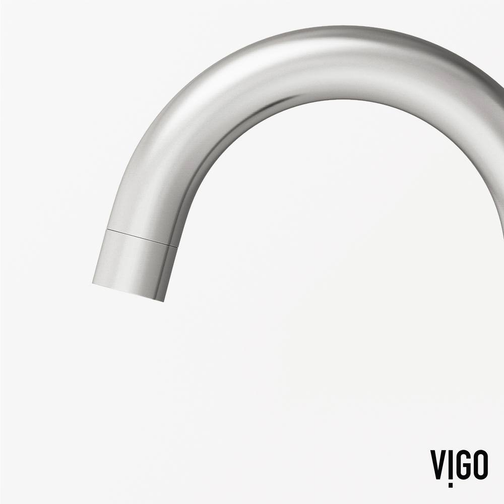 Brushed Nickel High-Arc Widespread Bathroom Faucet with Cross Handles