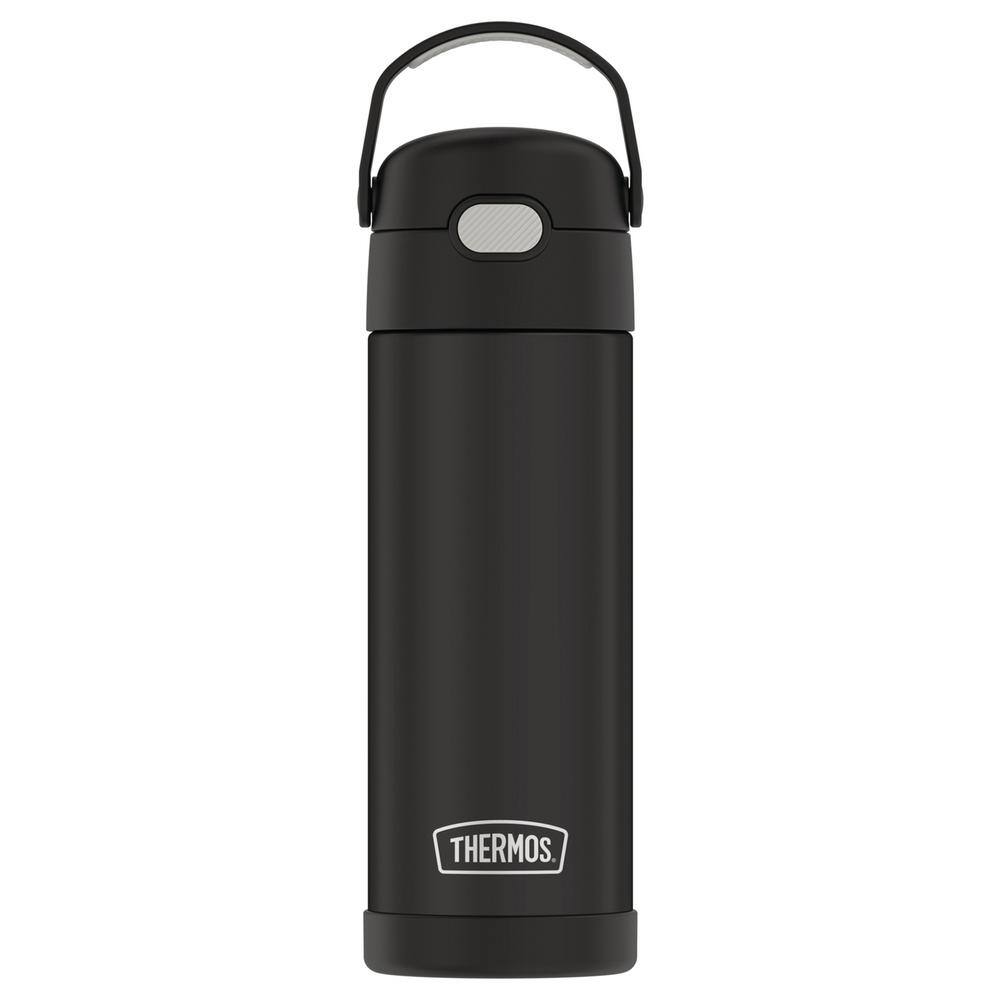 Thermos FUNtainer 16 oz. Black Matte Stainless Steel Vacuum
