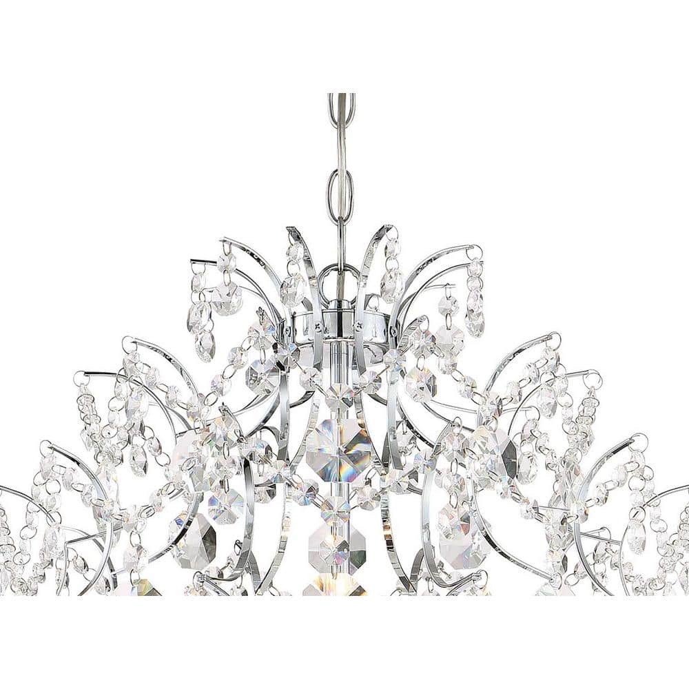 Isabella's Crown 6-Light Chrome Crystal Candle Chandelier
