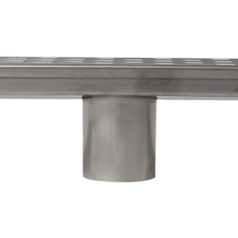 47" Stainless Steel Linear Shower Drain with Groove Holes