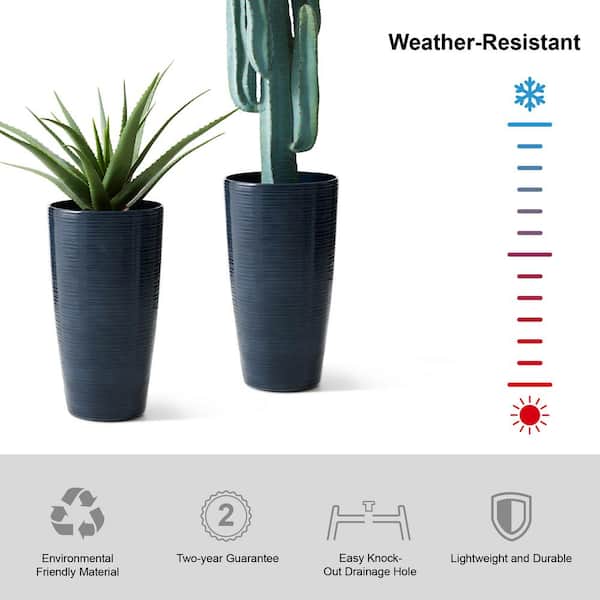 Glitzhome 22.5 in. H Oversized Turquoise Eco-Friendly Resin