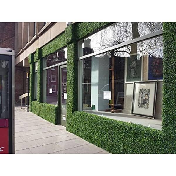 20 in. H x 20 in. W GorgeousHome Artificial Boxwood Hedge Greenery Panels, DarkGreen (12-pc)