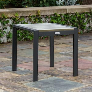 Lakeview Modern Square Aluminum Outdoor Side Table Patio Furniture Piece with Weather-Resistant Finish