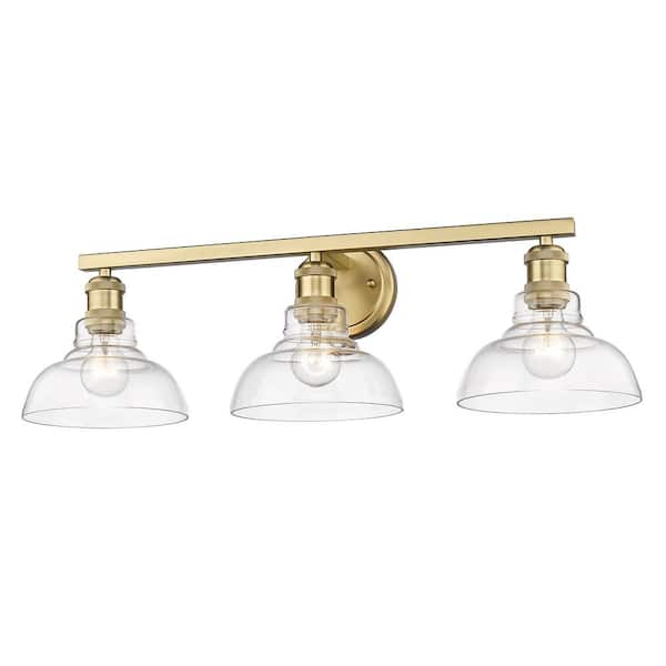 Golden Lighting Carver 27.5 in. 3-Light Brushed Champagne Bronze Vanity Light