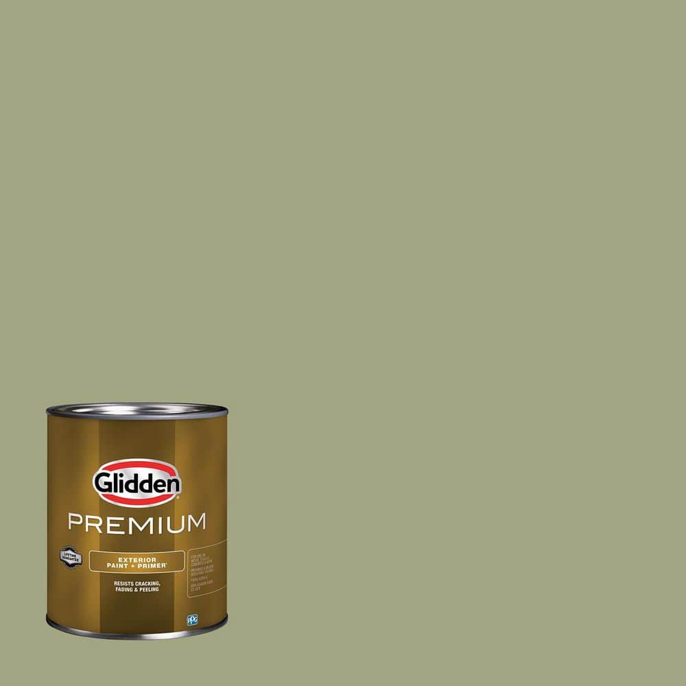 Glidden Premium 1 qt. PPG1123-5 Envy Flat Exterior Latex Paint
