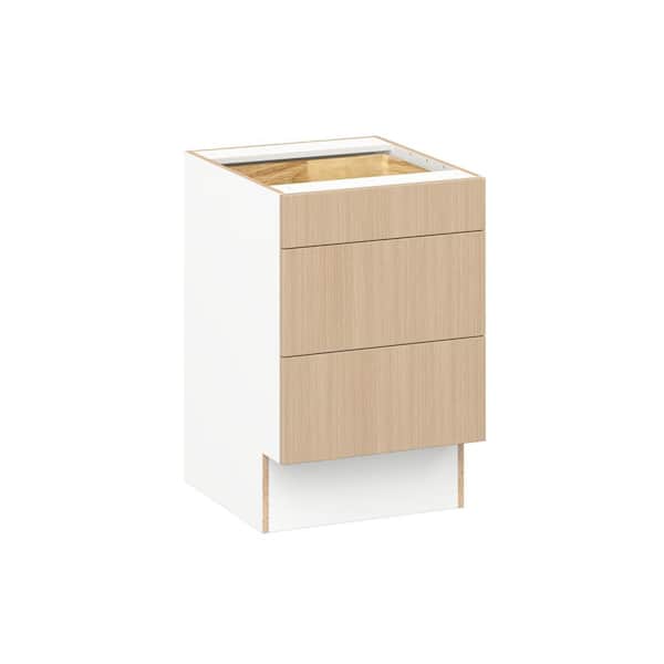 Timberline Mojavi Oak Slab Assembled ADA Drawer Base Cabinet with 3-Drawers (21 in. W x 32.5 in. H x 23.75 in. D)