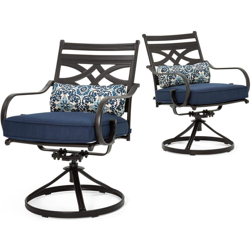 Montclair Navy Blue 11-Piece Steel Outdoor Dining Set