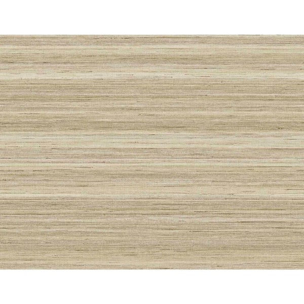 Seabrook Designs 60.75 sq. ft. Straw Meiya Embossed Vinyl Unpasted Wallpaper Roll