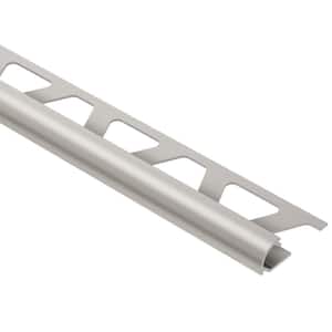 Rondec Satin Nickel Anodized Aluminum 5/16 in. x 8 ft. 2-1/2 in. Metal Bullnose Tile Edging Trim