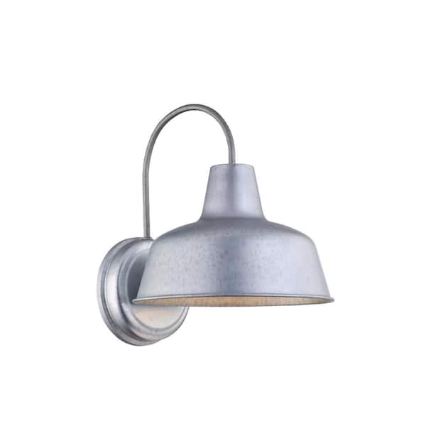 Unbranded 1-Light Silver Galvanized Outdoor Wall Mount Lantern Sconce Barn Light