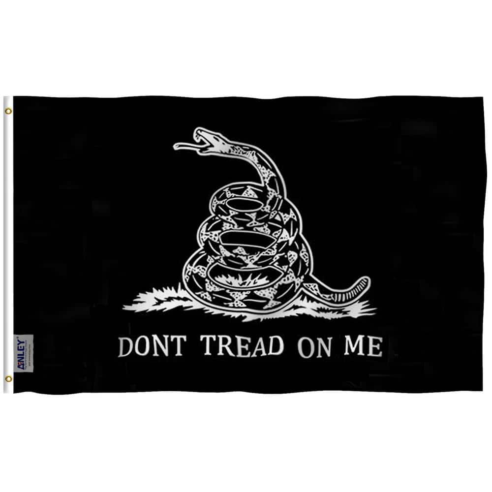 Fly Breeze 3 ft. x 5 ft. Polyester Black Dont Tread On Me Gadsden Flag 2-S