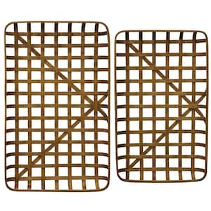 Natural Paracel Bamboo Trays (Set of 2)