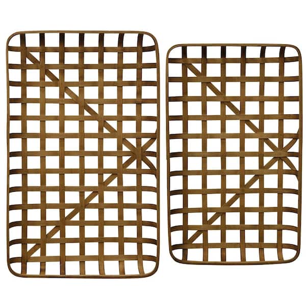 StyleCraft Natural Paracel Bamboo Trays (Set of 2)
