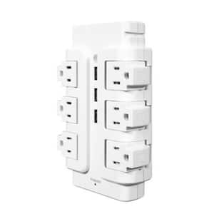 Power Strip Tower 6-Outlets 3 USB with Removable Shelf Wall Mount 90° Rotatable Design 540J Surge Protector