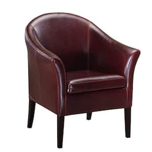 Monte Carlo Burgundy Recycled Leather Club Arm Chair