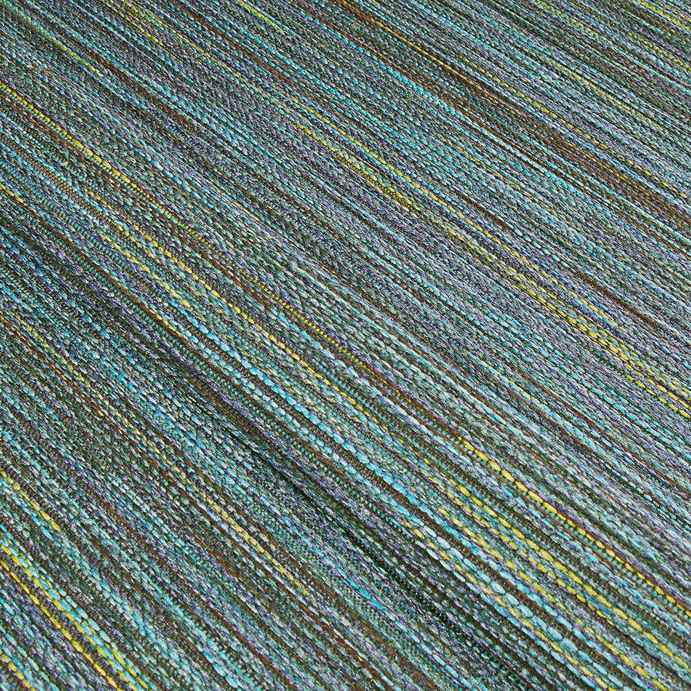 Bowery Sapphire Blue 5' x 7' Wool-Synthetic Blend Flat Woven Rug