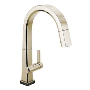 Pivotal Single-Handle Pull-Down Sprayer Kitchen Faucet with Touch2O Technology and MagnaTite Docking in Polished Nickel