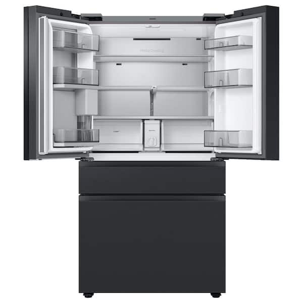 Bespoke 4-Door Flex™ 29 cu. Ft. Charcoal Glass Refrigerator with Family  Hub™+